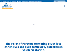 Tablet Screenshot of partnersmentoringyouth.org